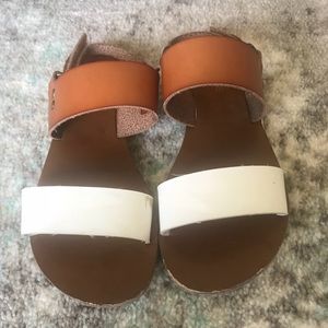 American Eagle Vegan Leather and white sandals